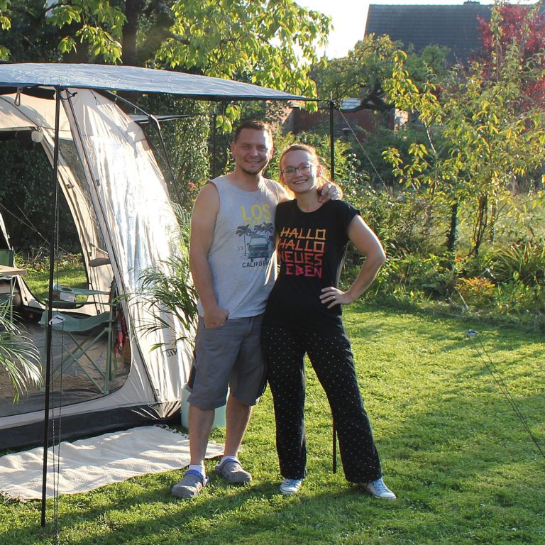 Das sind wir: Team Puzik aus Steinfurt, eure Hobby-Campingexperten und Event-Verleih-Lieblingsmenschen