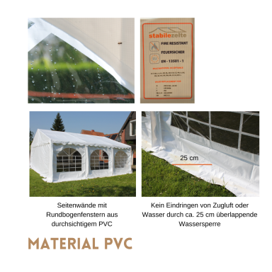 Wetterschutz Material 6x6m Partyzelt